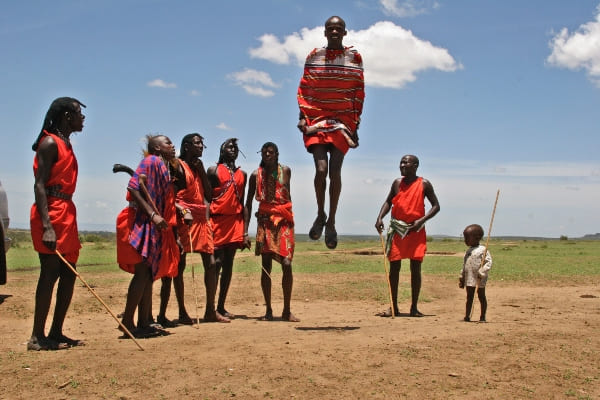 Maasai people of East Africa fighting against cultural