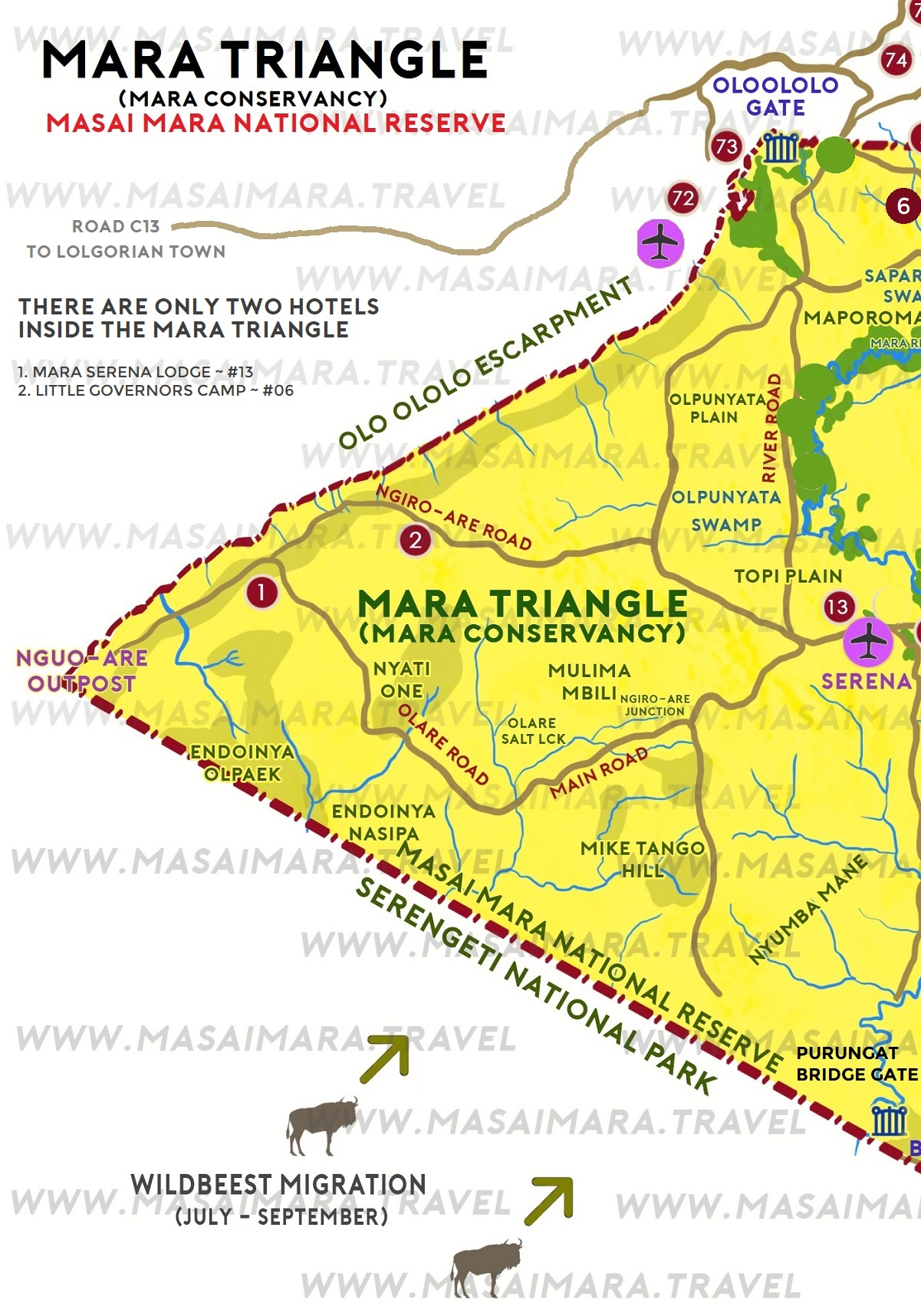 Mara Triangle Map