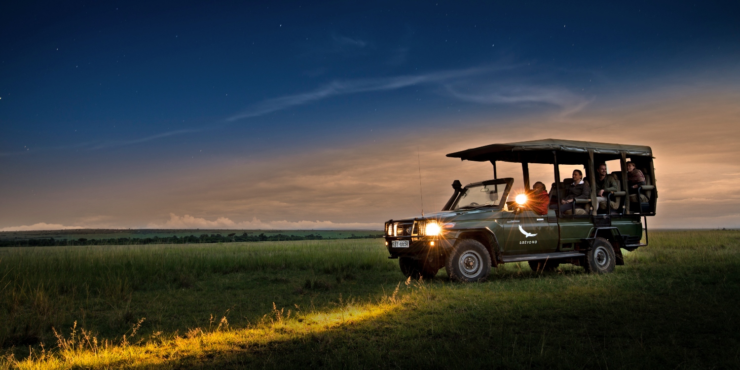 Night game drives in Maasai Mara Kenya